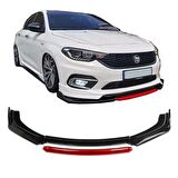 Fiat Egea Ön Tampon Altı Lip 4 Parça (Kırmızı)