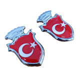 Türk Bayrağı Araç Direk Arması (2 Adet)