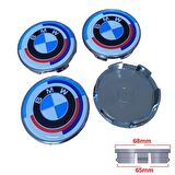 Bmw Jant Göbek Arması 50.yıl Model 65-68mm (4 Adet)