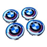 Bmw Jant Göbek Arması 50.yıl Model 65-68mm (4 Adet)