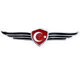 Tofaş Bagaj Düğmesi Kanat Sticker Türk Bayrağı