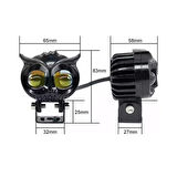 Baykuş Çift Renk Led Aydınlatma Off Road Motorsiklet (1 Adet)