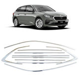 Skoda Scala Krom Cam Çerçevesi Set 2019- (10 Parça)
