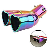 Carmind Kalpli Krom Egzoz Ucu Çiftli Rainbow
