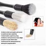 Carmind Oto Detay Temizlik Fırçası Seti Premium 3 Parça