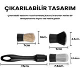 Carmind Oto Detay Temizlik Fırçası Seti Premium 3 Parça