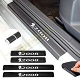 Peugeot 2008 Karbon Kapı Eşiği Oto Sticker 4 Adet