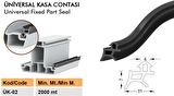 Contacall Orjinal Pimapen  Pvc Kapı Pencere Fitili Contası  25 Metre  Gri Uzunluk 