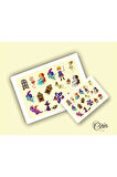 Fairytale Etiket Sticker 46 Adet Etiket 4 Sayfa 9x13cm