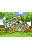 Mınecraft Sticker 26 Adet Etiket (9X13CM)