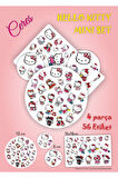 Mini Sanrio Hello Kitty Sticker Seti 4 Parça 56 Adet Etiket