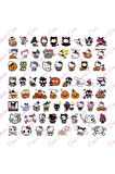 Sanrio Hello Kitty Halloween Sticker Etiket 2 Sayfa 65 Adet Etiket