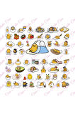 Gudetama Sanrio Hello Kitty Sticker Etiket 2 Sayfa 55 Adet Etiket