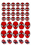 Spiderman Sticker Set - 13x18cm Tek Sayfa 9x13cö 2 Sayfa Toplam 57 Adet Etiket