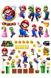 Super Mario Sticker 1cm Ile 5cm Arası 2 Sayfa 50 Adet Etiket