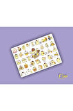 Pompompurin Sanrio Hello Kitty Sticker Etiket 1 Sayfa 35 Adet Etiket