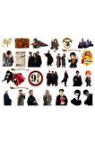 Harry Potter Sticker 2-5cm Arası 2 Sayfa 54 Adet Etiket