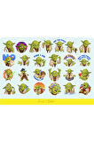 Baby Yoda Star Wars - Aynı Sayfadan 2 Adet Toplam 50 Etiket