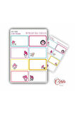 My Melody Sanrio Okul Etiketi 16 Adet 40x65mm Etiket