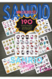 Hello Kitty Kuromi My Melody Cinnamoroll Pompom Gudetama Badzt 190 Adet Laptop Telefon Sticker Set
