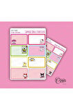 Sanrio Hello Kitty Kuromi Okul Etiketi 16 Adet 40x65mm Etiket