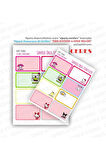 Sanrio Hello Kitty Kuromi Okul Etiketi 16 Adet 40x65mm Etiket