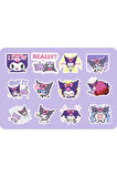 Kuromi Sanrio Hello Kitty Sticker Etiket 2 Sayfa 25 Adet Etiket