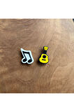 Jibbitz Terlik Süsü 2 Li Set Nota ve Gitar