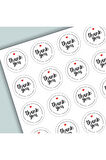 Thank You Sticker Teşekkürler Etiketi Kargo Ambalaj Paketleme 3,5 cm 105 Adet Kuşe Yapışkanlı Parlak