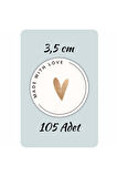 Thank You Sticker Teşekkürler Etiketi Kargo Ambalaj Paketleme 3,5 cm 105 Adet Kuşe Yapışkanlı Parlak
