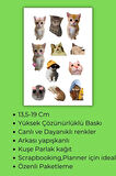 Komik Kediler 4' Lü Set, Sticker, Etiket, Ajanda, Günlük, Planlayıcı, Scrapbook,Laptop,Matara