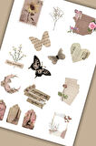 Vintage Sticker Planner Ajanda Bullet Journal Için Uygun
