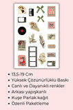 Vintage Sticker Planner Ajanda Bullet Journal Için Uygun