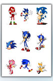 Sonic Sticker Telefon Laptop Notebook Tablet Defter Matara Etiket