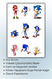 Sonic Sticker Telefon Laptop Notebook Tablet Defter Matara Etiket