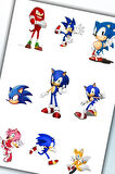 Sonic Sticker Telefon Laptop Notebook Tablet Defter Matara Etiket