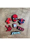 Jibbitz Terlik Süsü 7' Li Set Örümcek Adam ,Spiderman Temalı