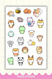 Mood Sticker /Sevimli Karakter Çıkartma Sayfaları Ajanda, Bullet Journal,Laptop/Matara