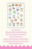 Mood Sticker /Sevimli Karakter Çıkartma Sayfaları Ajanda, Bullet Journal,Laptop/Matara