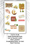 Ramazan Sticker Set 4 sayfa Ramadan Sticker's Set Planner Ajanda Bullet Journal Için
