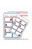Captain America Okul Etiketi 16 Adet 40x65mm Etiket