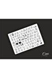 Hello Kitty Black & White Siyah Beyaz Sanrio Hello Kitty Sticker Etiket 1 Sayfa 86 Adet Etiket