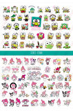 Sanrio Sticker Set Hello Kitty Kuromi 15 Syf 350 Ad. Planlayıcı Bullet Journal Telefon Vb. Etiket