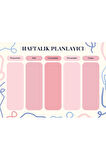 Haftalık Planlayıcı Not Defteri