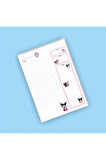 Cinnamoroll Melody Kuromi | Planlayıcı | Notepad | Bloknot | Memo | (14x19cm) 40 Sayfa Not Defteri