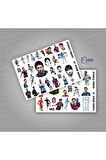 Lionel Messi Leo 10 Sticker Etiket 2 Sayfa 55 Adet Etiket