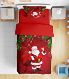 Erayshome Yılbaşı Christmas 3D Dijital Baskılı Tek Kişilik Nevresim Takımı