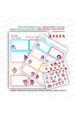 My Melody Sanrio Okul Etiketi 48 Adet 40x65mm Etiket Melody Sticker 1 Sayfa 20 Etiket
