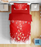 Erayshome Yılbaşı Christmas 3D Dijital Baskılı Tek Kişilik Nevresim Takımı