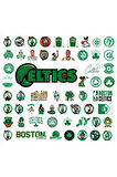 Boston Celtics Nba Sticker Etiket 1 Sayfa 58 Adet Etiket